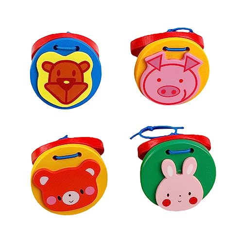 Vaguelly 1 Set 4 Stück Kastagnetten Kinderspielzeug Rhythmusspielzeug Kinderspielzeug Schlagspielzeug Für Babyinstrumente Kastagnettenklöppel Musik Klangspielzeug Kinderspielzeug von Vaguelly