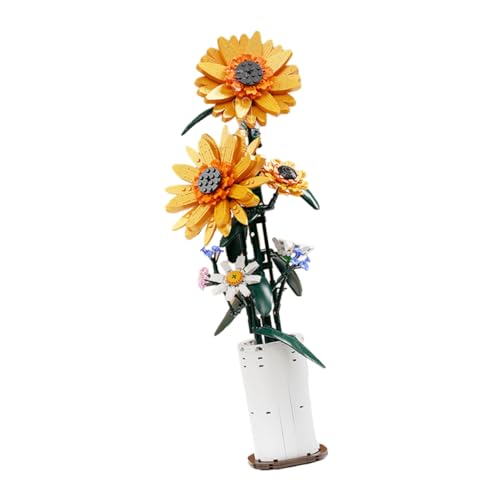 Vaguelly 1 Set Baustein Blumenspielzeug Blumenbausteine ​​Kinderbausteine ​​Blumenbauspielzeug Blumenstrauß Mit Vase Simulation Blumenbauprojekt Für Kinderwohnkultur von Vaguelly