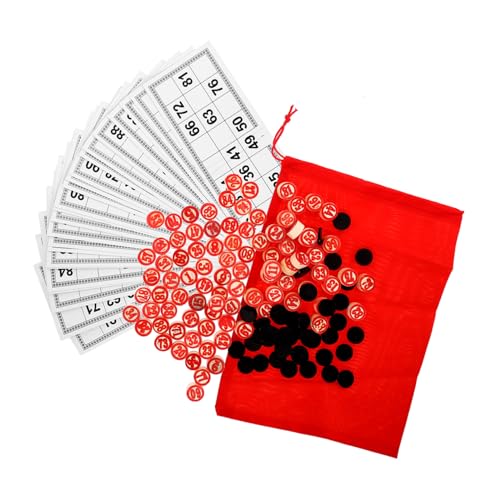 Vaguelly Bingo-brettspielset Aus Holz Bingo-zahlenschach Für Familienfeiern von Vaguelly