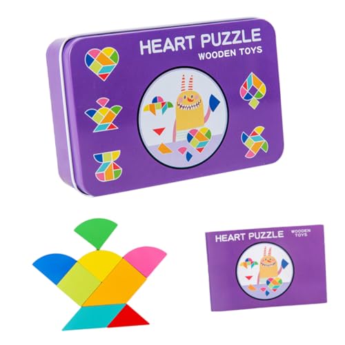 Vaguelly 1 Set Blechdose Holzpuzzle Puzzles Kinderspielzeug Geometrisches Formpuzzle Siebenteiliges Puzzle Pädagogisches Tangram Holz Tangram Kinderzubehör Vaguelly 1 Set Blechdose Holzpuzzle Puzzles Kinderspielzeug Geometrisches Formpuzzle Siebenteiliges Puzzle Pädagogisches Tangram Holz Tangram Kinderzubehör von Vaguelly