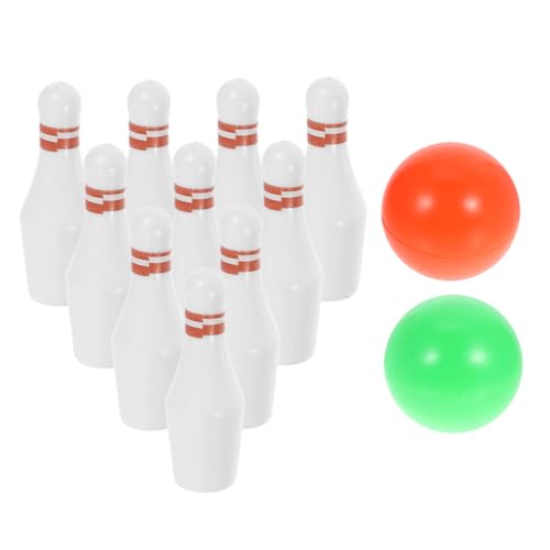 Vaguelly 1 Set Bowlingkugel Rollenspiel Puppenhaus Miniatur Bowling Puppenhaus Bowlingkugel Bowling Puppe Mini Bowling Puppenhaus Puppenhaus Zubehör Weißer Kunststoff von Vaguelly