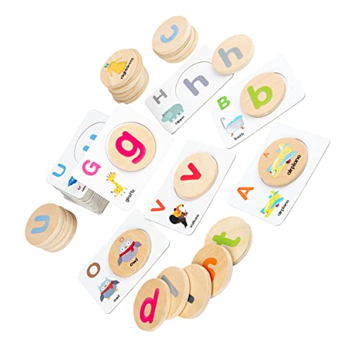 Vaguelly Lernspielzeug 1 Set Doppelseitiger Kognitiver Holzspäne Passendes Buchstaben-/Wortspiel Spielzeug Sicher Für Kleinkinder Vaguelly Lernspielzeug 1 Set Doppelseitiger Kognitiver Holzspäne Passendes Buchstaben-/Wortspiel Spielzeug Sicher Für Kleinkinder von Vaguelly
