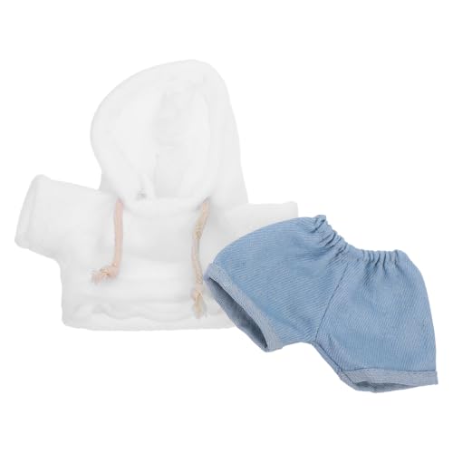 Vaguelly Modische 20 cm Große Plüschtierkleidung Stofftier-Kapuzenpullover Und Hosen-Outfit Für Puppen Verschleißfest Und Wiederverwendbar von Vaguelly