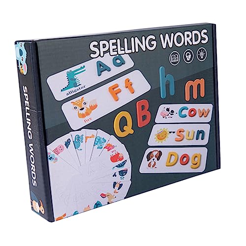 Vaguelly 1 Set Englische Wortbausteine Rechtschreibung Wortspiele Passende Buchstaben Wörter Lernspielzeug Englisches Wort Rechtschreibspiel Pädagogisches Kartenspiel von Vaguelly