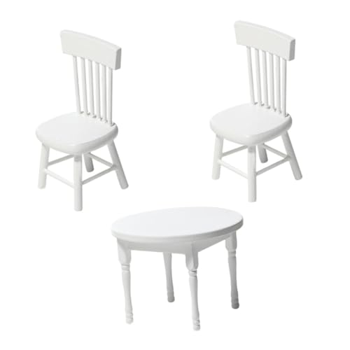 Vaguelly 1satz Miniatur Möbel Set Für Puppenhaus Weißer Tisch Und Stuhl Kreative Dekoration Für Mini-szenen Für Bastelprojekte Und Lernspielzeug Vaguelly 1satz Miniatur Möbel Set Für Puppenhaus Weißer Tisch Und Stuhl Kreative Dekoration Für Mini-szenen Für Bastelprojekte Und Lernspielzeug von Vaguelly