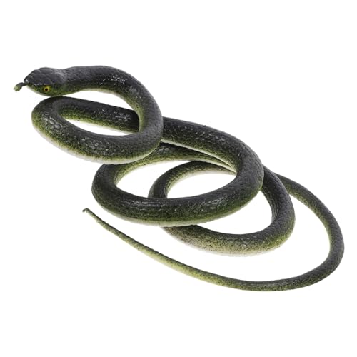 Vaguelly 1 Set Fake Snake Toys Schlangenstreich Mit Schnur Und Clip Schlangenspielzeug Gruselige Schlangenmodelle Simulierte Schlangen-Requisiten Party-streichspielzeug von Vaguelly