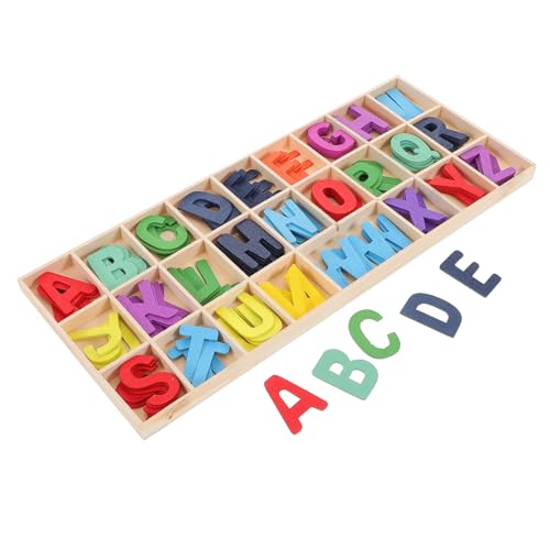 Vaguelly 1 Set Holz Buchstaben Farbe Erkenntnis Alphabet Kognitiven Holz Buchstaben Bildung Lernen Zubehör Alphabet Farbe Kognitiven Lustige von Vaguelly