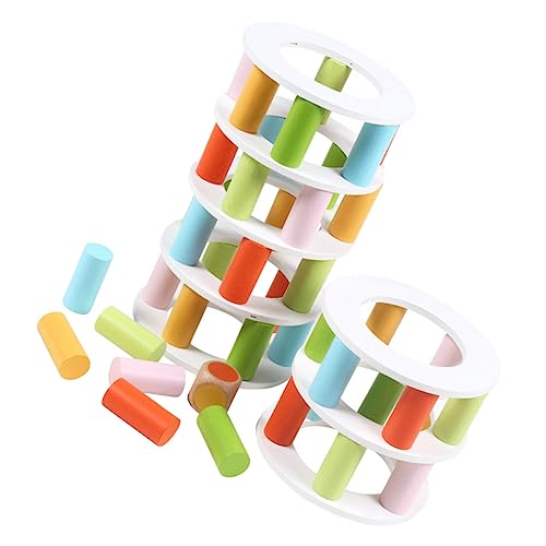 Vaguelly Baby Holzspielzeug 1 Set Stapelspiel Balancespiel Holzklötze Stapelspielzeug Für Lernspielzeug Für Die Ganze Familie Interaktives Für Den Haushalt Pädagogisches Grimms Holzspielzeug von Vaguelly