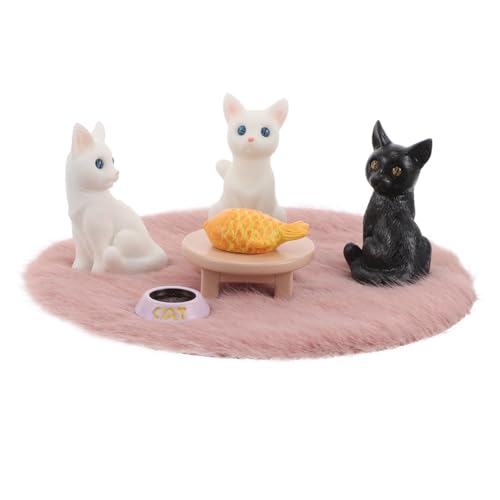Vaguelly Süße Plüsch Katze Dekoration Miniatur Figuren Set Für Home Schreibtisch Puppenhaus Miniaturen Kätzchen Ornamente Vaguelly Süße Plüsch Katze Dekoration Miniatur Figuren Set Für Home Schreibtisch Puppenhaus Miniaturen Kätzchen Ornamente von Vaguelly