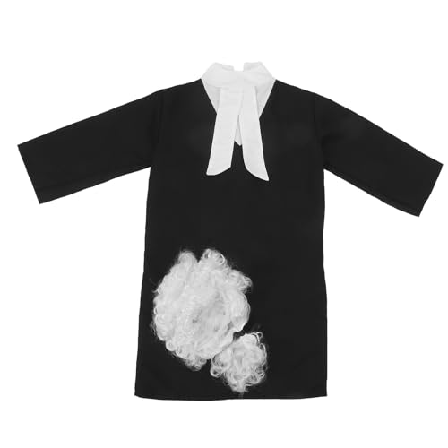 Vaguelly 1 Set Kinder-Richterkostüm für Jungen und Mädchen – Halloween-Perücke mit Richterrobe und Anwaltsrobe – Rollenspiel-Outfit für Gerichtssaal, Halloween-Partys, Karrieretag, Verkleidung, Vaguelly 1 Set Kinder-Richterkostüm für Jungen und Mädchen – Halloween-Perücke mit Richterrobe und Anwaltsrobe – Rollenspiel-Outfit für Gerichtssaal, Halloween-Partys, Karrieretag, Verkleidung, von Vaguelly