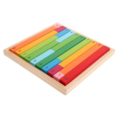 Vaguelly Pädagogisches Mathematik-lernstäbe-Set Hölzerne Zählstäbe auf Montessori-Basis Zahlen-übungswerkzeuge für Jungen und Mädchen Mathematik-aktivitätsspielzeug für Vorschulkinder von Vaguelly