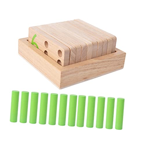 Vaguelly Mathe-lernspielzeug-Set – Kognitive Bausteine ​​aus Holz – Zahlenerkennung Und Konzentration Für Kinder von Vaguelly