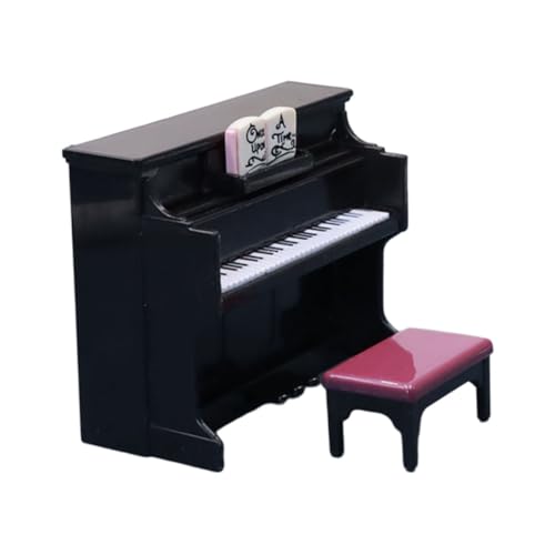 Vaguelly 1 Set Mini Klavier Ornament Mini Möbel Ornament Mini Dekoration Foto Ornamente Musik Rollenspiel Puppenhaus Klavierhocker Klaviermodelle Kreatives Mini von Vaguelly