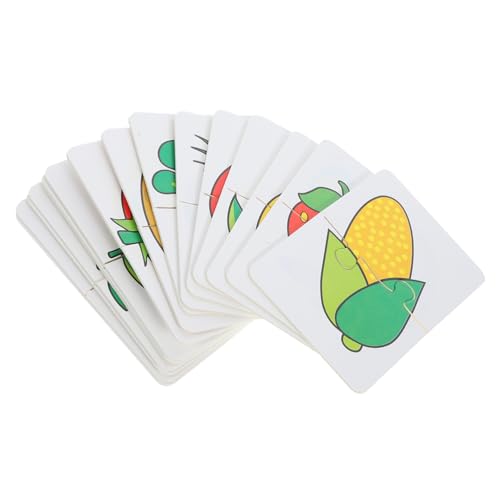 Vaguelly 1 Set Obst-gemüse-puzzlekarten Lernspiel-Flash-Karten Für Kleinkinder Sensorisches Spielen Kognitive Entwicklung Von Säuglingen von Vaguelly