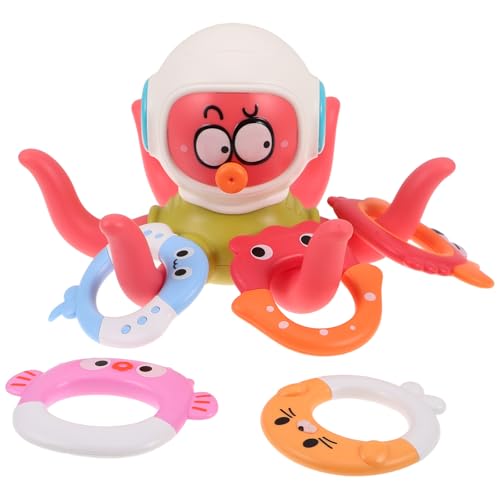 Vaguelly 1 Set Oktopus-Ringwurf-Badespielzeug, Badewannen-Ringwurfspiel, interaktives sensorisches Wasserspielzeug für Babys zum Baden, Schwimmen, Schwimmen und Spielen im Freien Vaguelly 1 Set Oktopus-Ringwurf-Badespielzeug, Badewannen-Ringwurfspiel, interaktives sensorisches Wasserspielzeug für Babys zum Baden, Schwimmen, Schwimmen und Spielen im Freien von Vaguelly