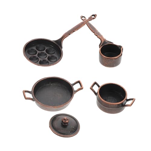 Vaguelly Miniatur-puppenhauszubehör – 1 Set Winziges Küchengeschirr – Töpfe Und Pfannen Aus Metall – Sicher Und Authentisch Für Kinder von Vaguelly