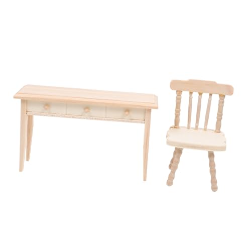 Vaguelly Mini-Tisch- Und Stuhlset Aus Holz Für Puppenhäuser Als Weihnachtsdekoration Und von Vaguelly
