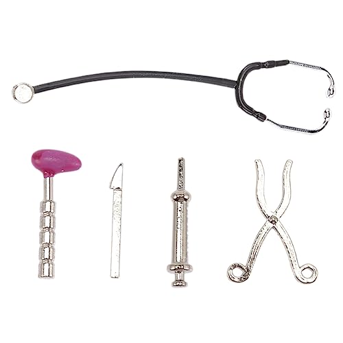 Vaguelly 1 Set Puppenhauszubehör Werkzeuge Für Arzt Sets Für Simuliertes Arzt Set Kinderarzt Spielset Puppenhauszubehör Simulierte Arztausrüstung Legierung von Vaguelly