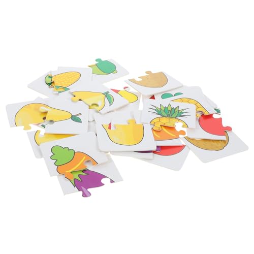 Vaguelly 1 Set Puzzlekarten Kinderpuzzle Kinderspielzeug Kinderpuzzle Kleinkindpuzzle Gemüselernkarten Kognitive Lernkarte Lustige Spielkarten Sensorisches Spiel Kinderspielzeug Papier von Vaguelly