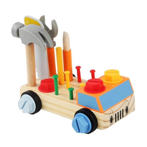 Vaguelly 1 Set Reparatur Werkzeugkasten Spielzeug Werkzeugkasten Werkzeugkiste Werkzeugwagen Erkenntnisspielzeug Kinder Frühes Lernspielzeug DIY Zusammenbauen Spielzeugauto von Vaguelly