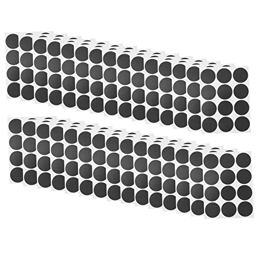 Vaguelly 1 Set Selbstklebende Patch Aufkleber Selbstklebende Aufkleber Keine Kleberückstände Runde Aufkleber Nagelaufkleber Abziehbilder Runde Aufkleber PVC Schwarz 30 Blatt von Vaguelly