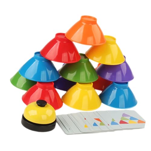 Vaguelly 1 Set Stapelbares Schüsselspielzeug Spiele Kleinkindspielzeug Tassen stapeln Spielzeugkisten kinderspiel interaktives Shape-Matching-Spiel Lernspielzeug für pp von Vaguelly