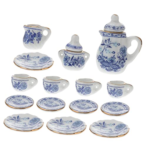 Vaguelly 1 Set Teeservice Korb Miniatur Gartenzwerge Puppenhaus Tapete Miniatur Bausatz Blumenstrauß Puppenwagen Puppenhausmöbel Mini Und Untertassen Teetasse Mini Teetasse von Vaguelly