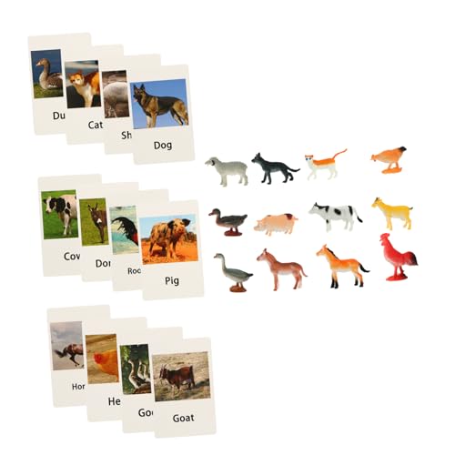 Vaguelly 1 Set Tier Kognitiven Tier Karten Passenden Karten Tiere Bauernhof Tier Passenden Die Tier Papier von Vaguelly