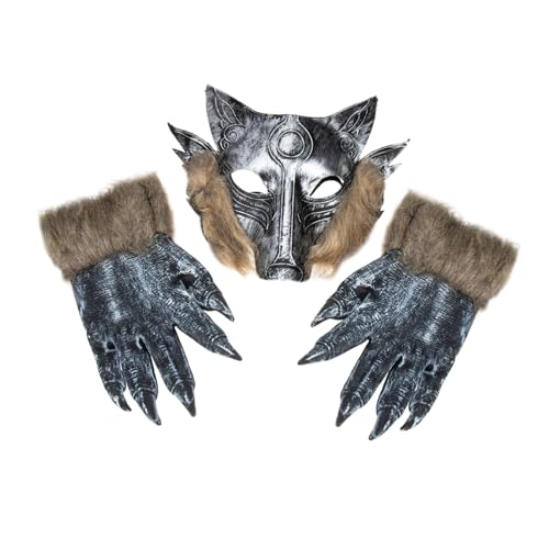Vaguelly Halloween-masken-set Handschuhe Terrifier-maske Für Cosplay Erwachsene Jungen Und Mädchen Maske Im Horror-stil Party-zubehör von Vaguelly