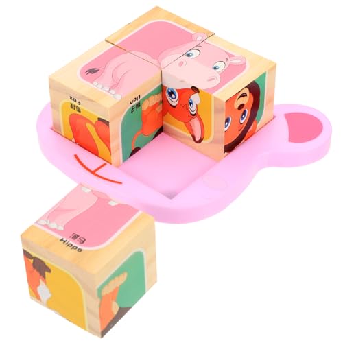 Vaguelly 1 Set Würfelpuzzle Puzzles Puzzle Für Pädagogisches Blockpuzzle Tragbares Kinderpuzzle Kinderspielzeug Tier Kognitives Puzzle Würfelpuzzle Kreatives Würfelpuzzle Aus von Vaguelly