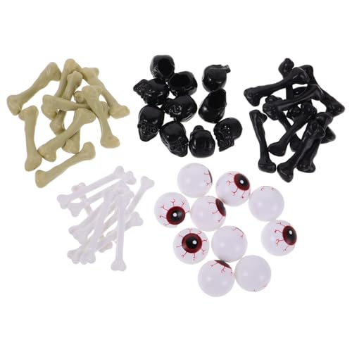 Vaguelly 1 Set realistischer Augäpfel- für Halloween – gruseliger Augapfel-, Skelett-Knochen-Requisiten für Halloween, Süßes oder Saures, Party-Basteldekoration von Vaguelly