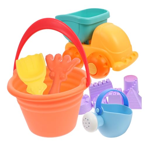 Vaguelly Baggerspielzeug-Set 11-teiliges Strandspielzeug Für Kinder Schaufelwerkzeuge Sicheres PVC Ideal Zum Spielen Für Kinder von Vaguelly