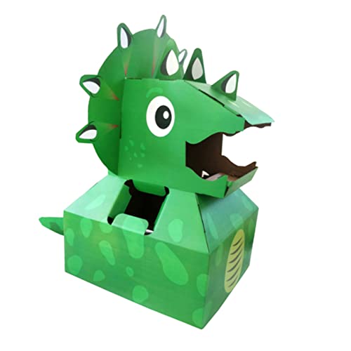 Vaguelly Dinosaurier Spielzeug Set Kinder Tragbare Papier Karton Rolle-Spielen Requisiten Pädagogisches Dinosaurier Modell von Vaguelly