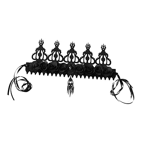 Vaguelly 1 Stück Halloween Krone für Damen Barocke Haarschmuck Party Krone für Kostümpartys Fotografie und Halloween Dekoration Einzigartiges Design für Maskeraden und Bühnenaufführungen von Vaguelly