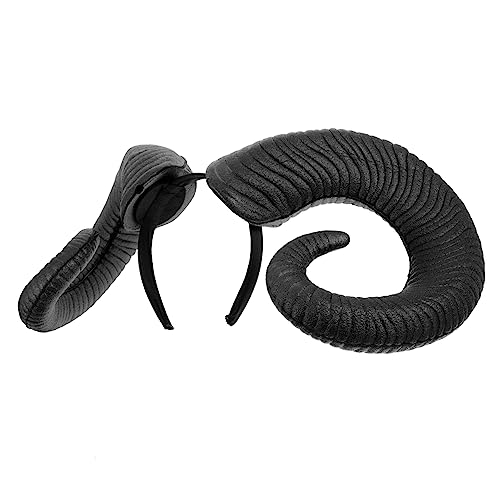 Vaguelly 1 Stück Horn Stirnband für Erwachsene Lustiges Halloween Kopfstück für Festlichkeiten Schwarz von Vaguelly