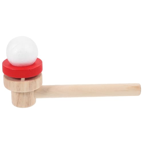 Vaguelly 1 Stück Interaktives weiches Spiel Poolspielzeug Ball prallen federnd holzspielzeug zabawki stymulujące rozwój schwimmendes Kugelgebläse Blasenspielzeug Bambus rot von Vaguelly