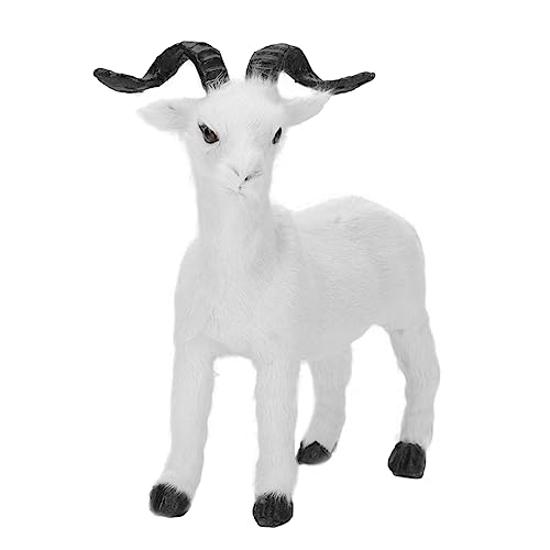 Vaguelly 1 Stück Künstliche Ziege Mini Mini Plüschtiere Outdoor Für Ornamente Für Tiermodelle Tier Ziegenfiguren Basteln Weiß Sterilisiert von Vaguelly