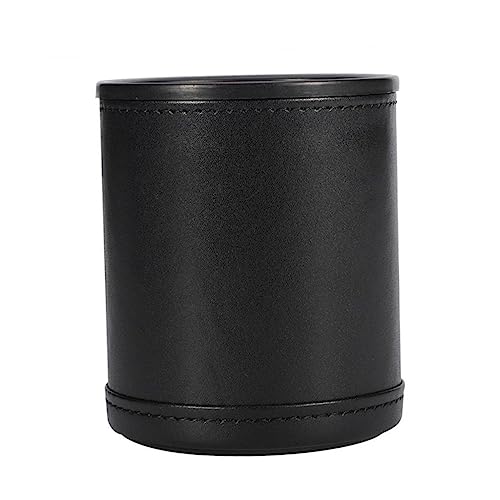 Vaguelly 1 Stück Packung Spiel Würfelbecher Die Laute Tasse Würfelbecher Aus Kunstleder Black von Vaguelly