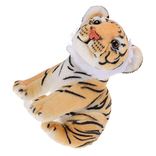 Vaguelly 1 Stück Simulation Tiger Puppe Tiere Puppen Für Babys Babys Puppen Das Tier Stofftier Wohnkultur Gelb Pp Baumwolle von Vaguelly