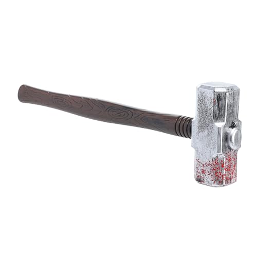 Vaguelly 1 Stück Simulationshammerspielzeug Halloween-Partygeschenke Halloween Streiche Kostümhammer gefälschter Hammer Animatronische Halloween-Requisiten Plastik Coffee von Vaguelly