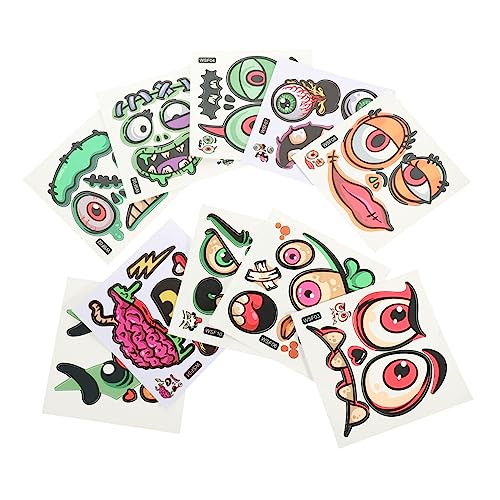Vaguelly 10 Blatt Halloween Kürbis Aufkleber Set Kreative Dekorative Aufkleber Für Themen von Vaguelly