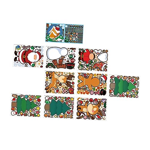 Vaguelly Holiday Fun 10 Blätter Weihnachtsaufkleber Für Jungen Und Mädchen Weihnachtsaufkleber Weihnachtsmann Schneemann Baum Hirsch Wiederverwendbar Fantasievoll von Vaguelly