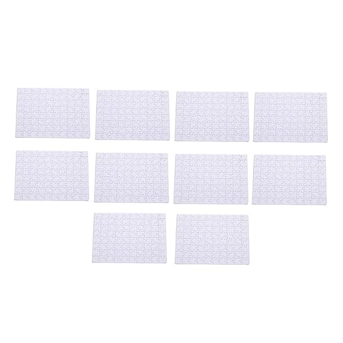 Vaguelly 10 Blatt Teiliges Blanko Sublimationspuzzle aus Papier DIY Thermotransfer Puzzleset für Hitzeübertragung Personalisierbar Kinderfreundlich zur Motorischer Fähigkeiten und von Vaguelly