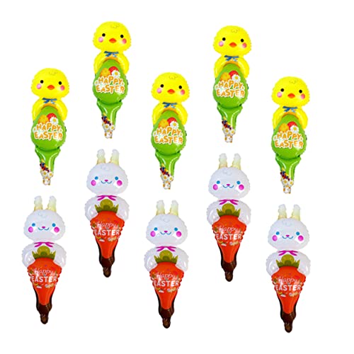 Vaguelly 10 Pcs Ballon Für Festliche Atmosphäre Dekorationen Bunny Für Ostern Party Aufblasbare Stick Aufblasbare Ostern Aufblasbare Stick Pe von Vaguelly