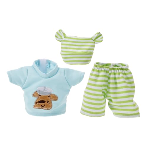 Vaguelly 10 Puppenkleidung Aus Vinyl Wiedergeboren Junge Klein Neugeborenes Puppensachen Puppe Babykleidung Schlafanzug Für Babypuppen Babypuppenkleidung Light Green Baumwolle von Vaguelly