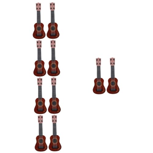 Vaguelly 10 STK Mini-Ukulele Lernspielzeug für Babys Gitarrenmodell für Kinder Mädchenspielzeug Mädchen Spielzeug Kinder Gitarrenspielzeug Ukulele-Modelle Junge kleine Gitarre Kleinkind von Vaguelly