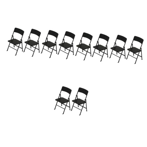 Vaguelly 10 STK Puppenhaus Klappstuhl Miniaturdekoration Miniatur-hausmöbel Mini- Faltstuhl Selber Machen Mini-zubehör Mini-schaukelstühle Zum Basteln Für Mini-Stuhl PVC Falten Kind von Vaguelly
