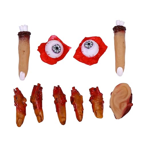 Vaguelly 10 STK. Requisiten für die Kombination von Halloween-Orgeln Halloween Halloween Toys halloweendeko Horror-Requisiten gruselig Horror-Party-Zubehör Halloween-Requisiten von Vaguelly