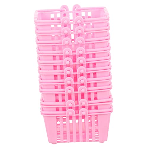 Vaguelly 10 STK. puppenhaus einkaufskorb Miniaturlager klein Lagerung für kinderspielzeug Kid Toys Mini-Einkaufskorb für Puppenhaus Mini-Kunststoffkorb Plastik Rosa Vaguelly 10 STK. puppenhaus einkaufskorb Miniaturlager klein Lagerung für kinderspielzeug Kid Toys Mini-Einkaufskorb für Puppenhaus Mini-Kunststoffkorb Plastik Rosa von Vaguelly