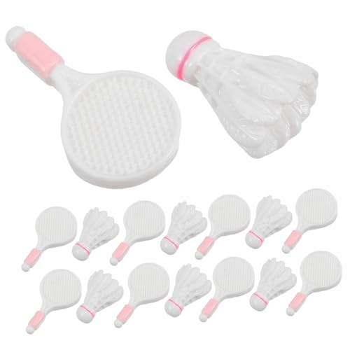 Vaguelly 10 Sätze Badminton Zubehör Teiliges mit Schlägern und Federbällen für Kreative Kinderdekoration Puppenhaus und Bürogestaltung für Spaß Vaguelly 10 Sätze Badminton Zubehör Teiliges mit Schlägern und Federbällen für Kreative Kinderdekoration Puppenhaus und Bürogestaltung für Spaß von Vaguelly